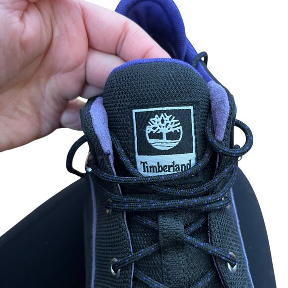 Timberland Euro Swift Low Top Hiking Boot Hiker Trail Shoes Black Purple 9.5 - Picture 3 of 13